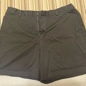 Dockers Black Flat Front Shorts Classic Style